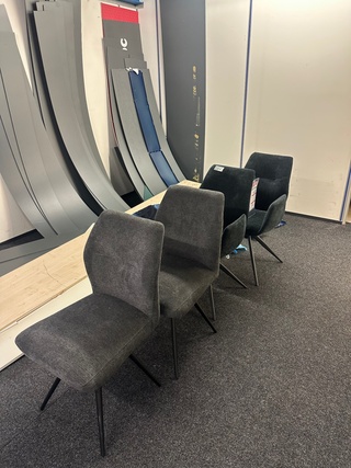 4x Eetkamerstoel Noel, geweven, antraciet